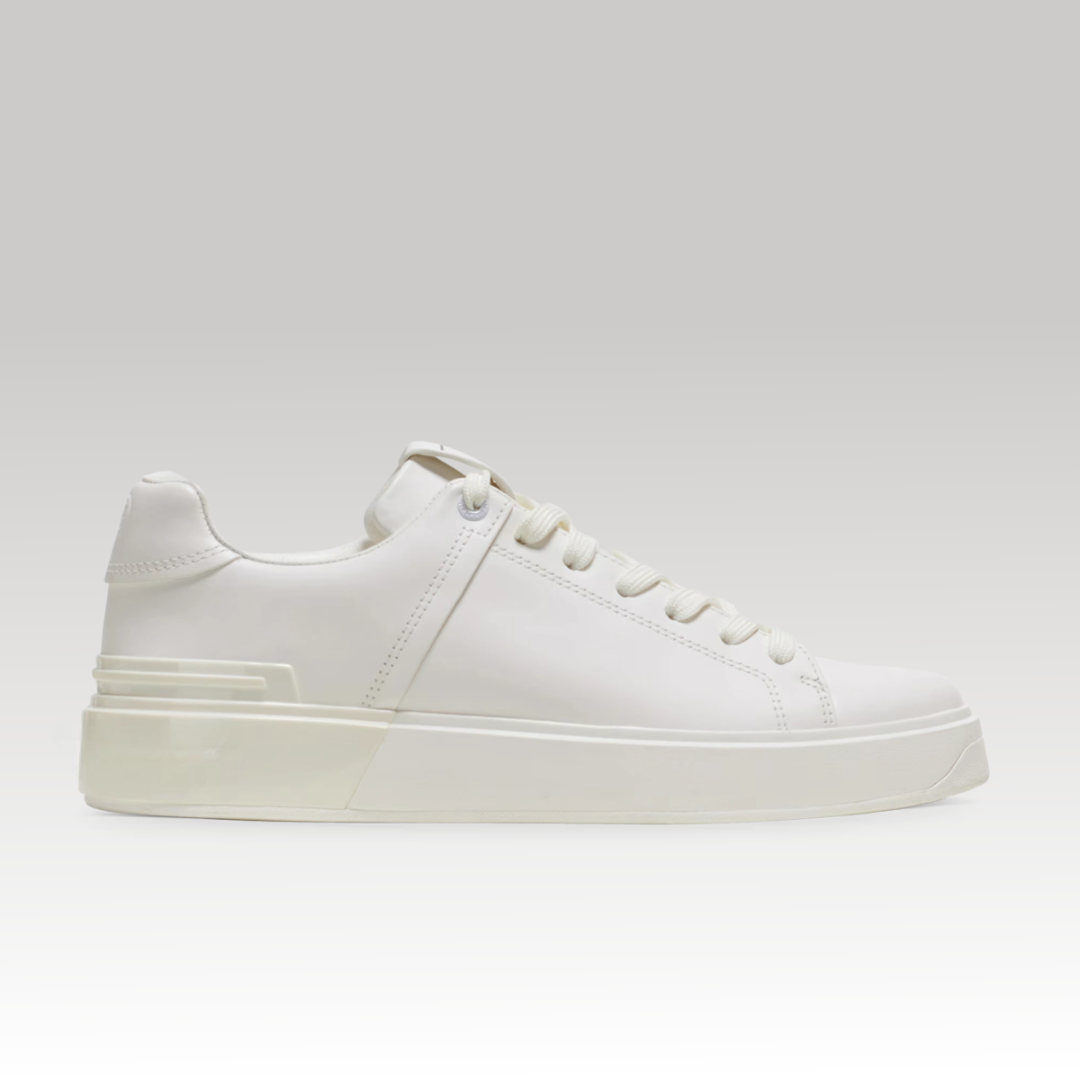 B-Court Trainers Calfskin White