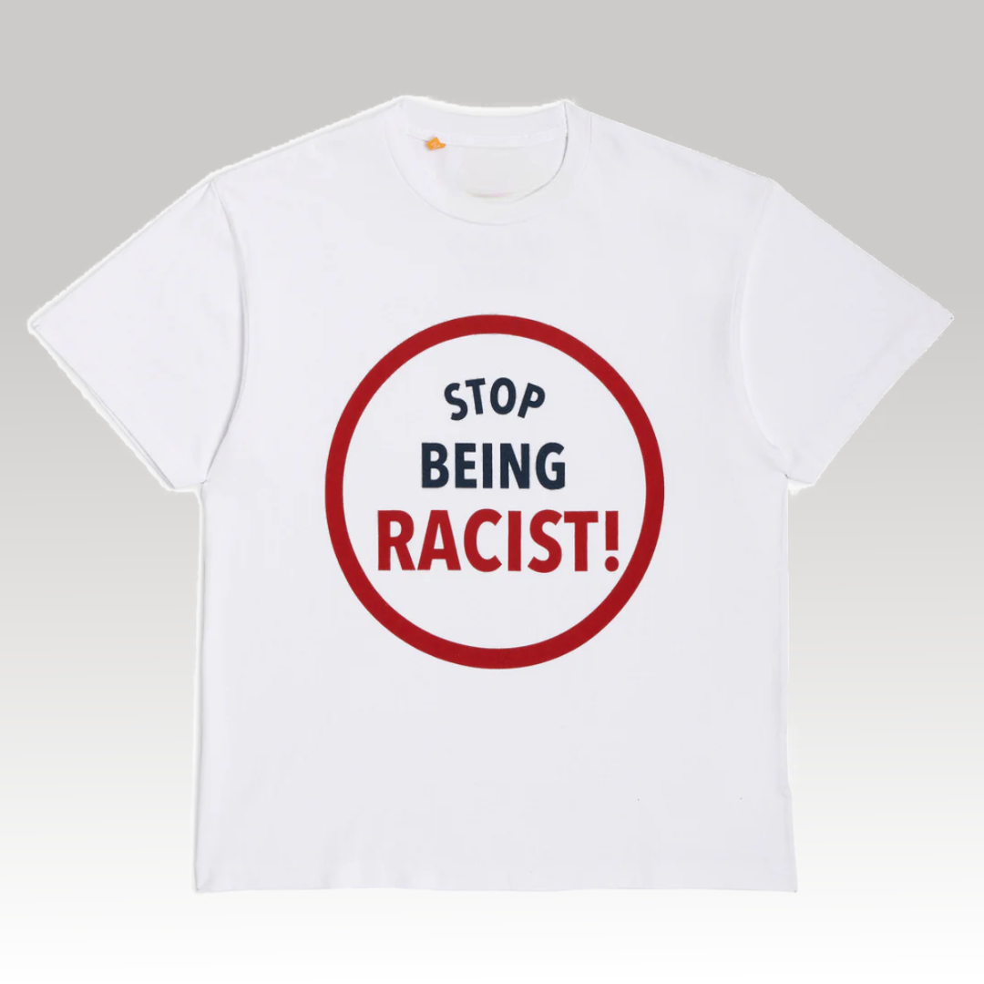 Stop Being Racist Tee White