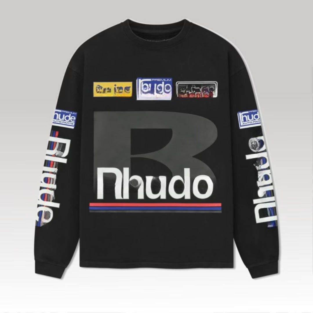Petrol Patch Longsleeve Tee Black