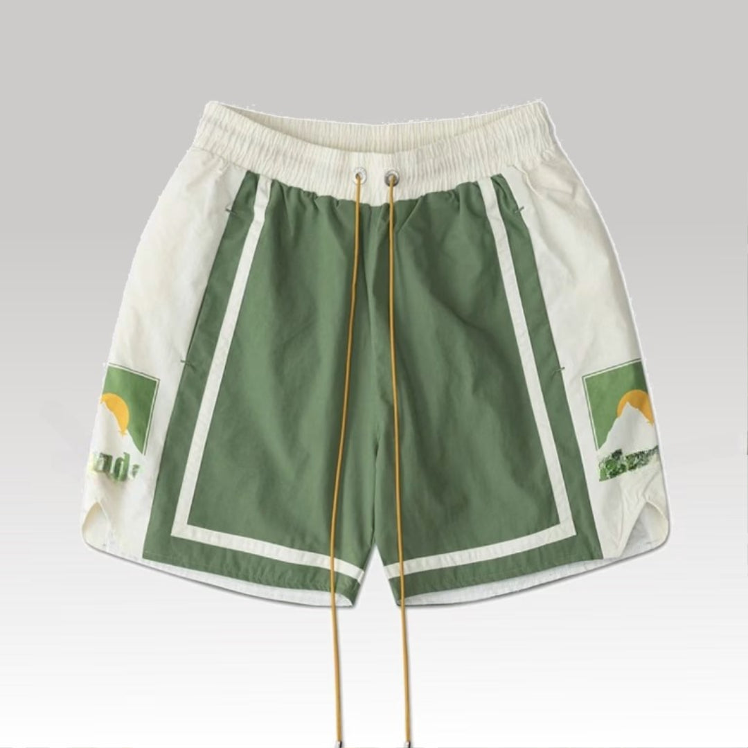 Colourblock Track Shorts Green