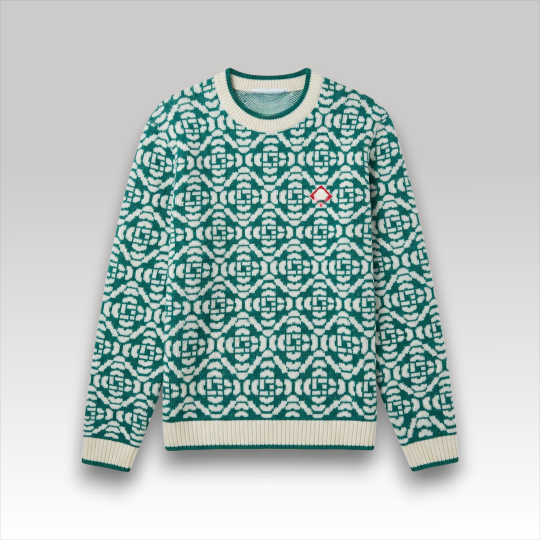 Green Monogram Jumper