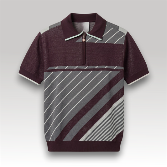 Merino Diagonal Tennis Polo