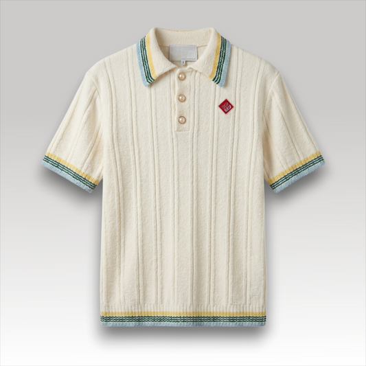 Stripped Cotton Polo
