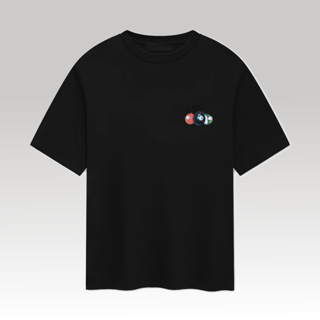 Pool Cue Tee Black