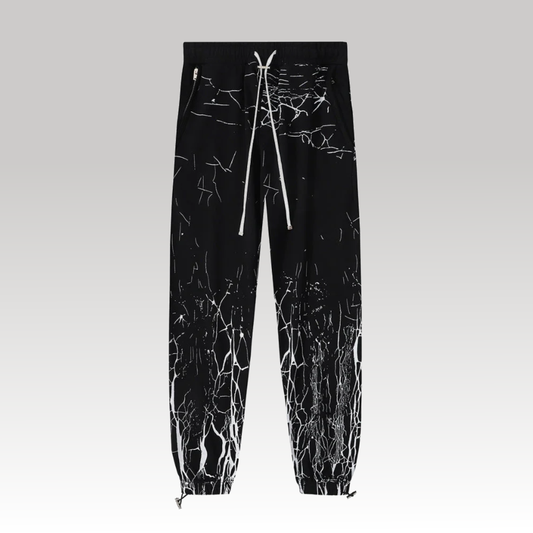 Pants Black Printed