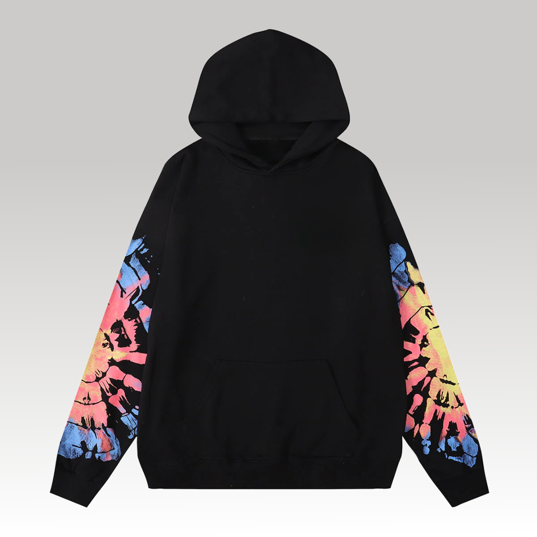 Tie-Dye Hoodie Black
