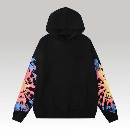 Tie-Dye Hoodie Black