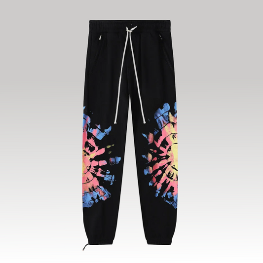 Tie-Dye Pants Black