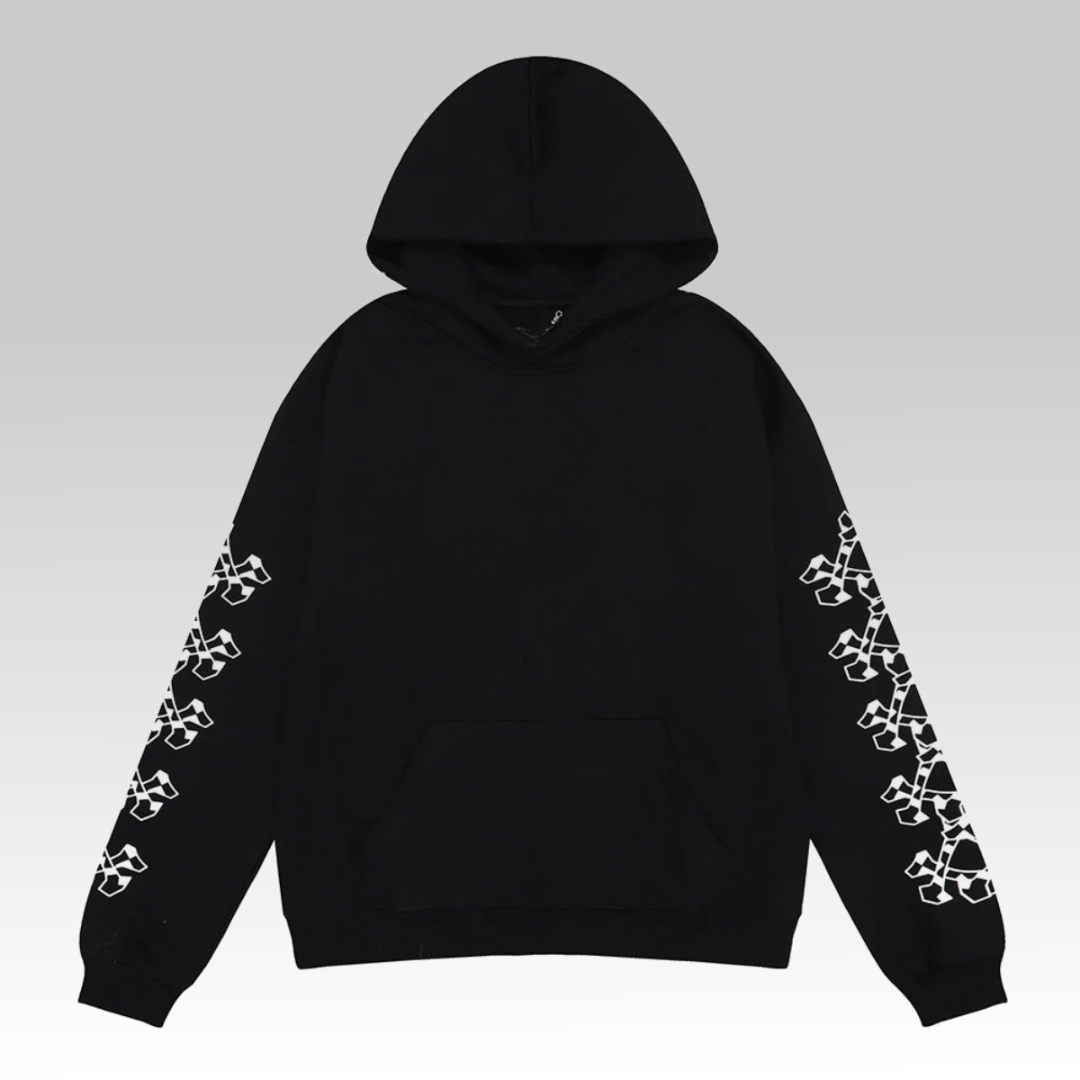 Tribal Hoodie Black