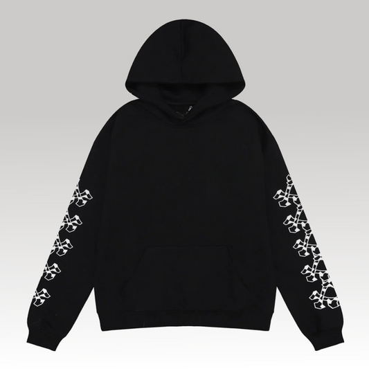 Tribal Hoodie Black