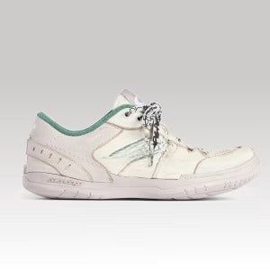 Hamptons Medium Worn-out Sneaker White & Green