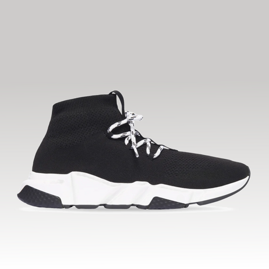 Speed Sneaker White & Black With Laces