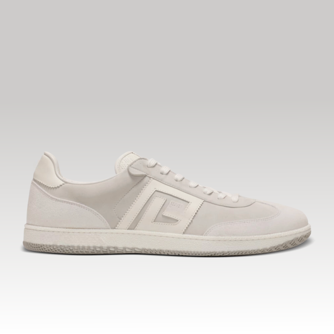 Calfskin Swan Trainers Beige