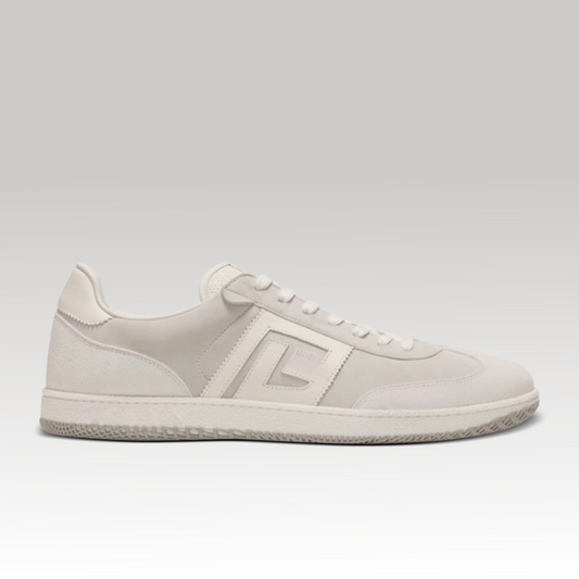 Calfskin Swan Trainers Beige