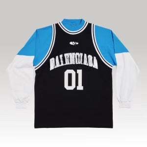 Basketball Series Layered Longsleeve T-Shirt Blue