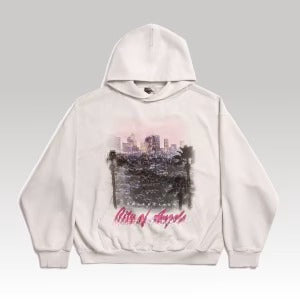 City Of Angels Hoodie Medium Fit White