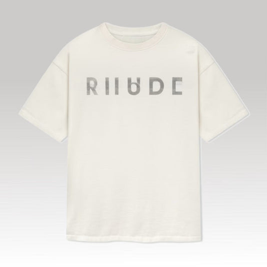 Distressed Logo Tee White