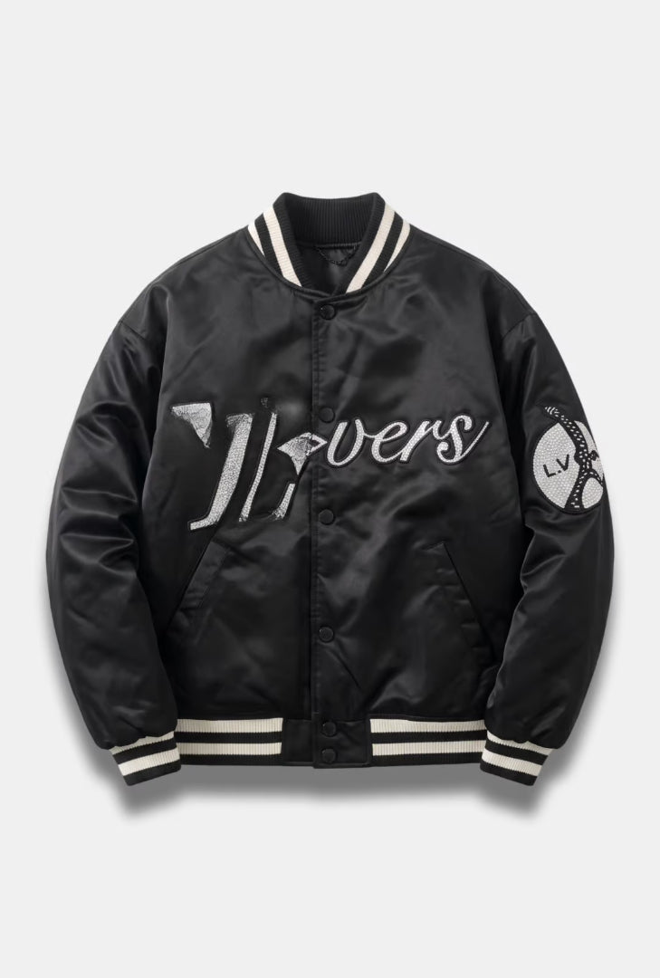 Embroidered Nylon Baseball Jacket