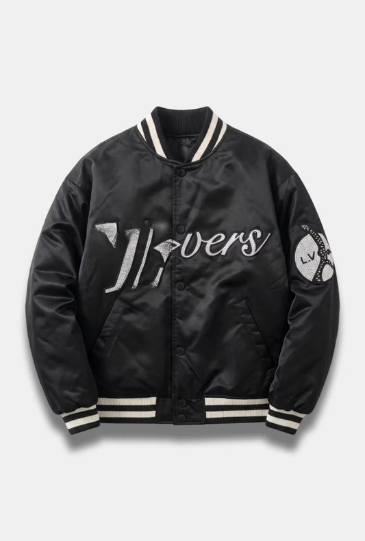 Embroidered Nylon Baseball Jacket