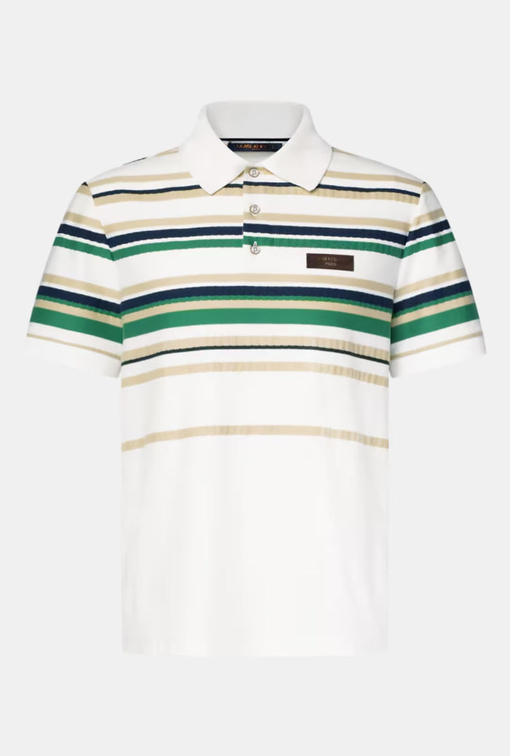 Striped Textured Polo Shirt