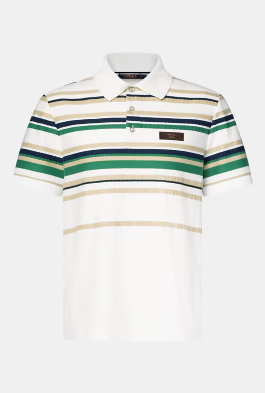 Striped Textured Polo Shirt