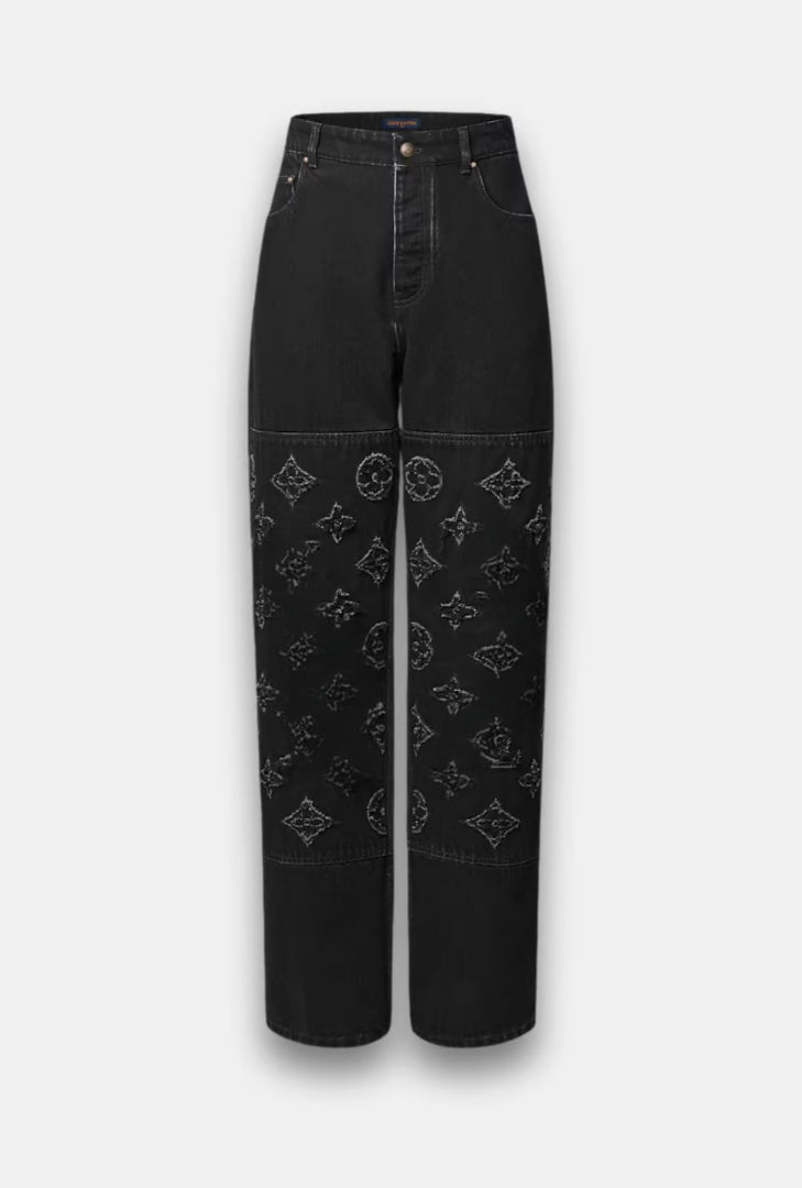 Monogram Destroy Denim Pants
