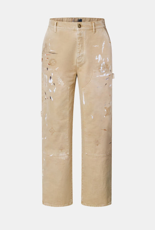 Embellished Denim Carpenter Pants