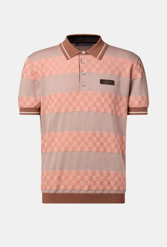 Damier Striped Polo Shirt