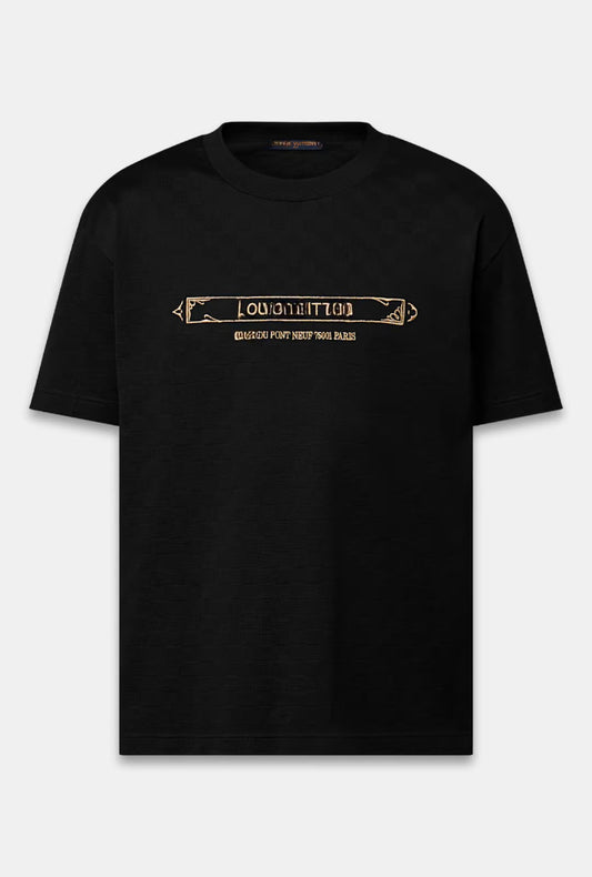 Embellished Damier Pique Tee
