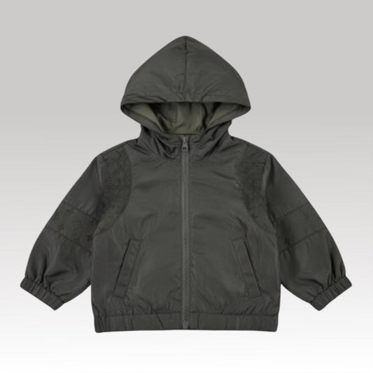 Kids Monogram Hooded Windbreaker