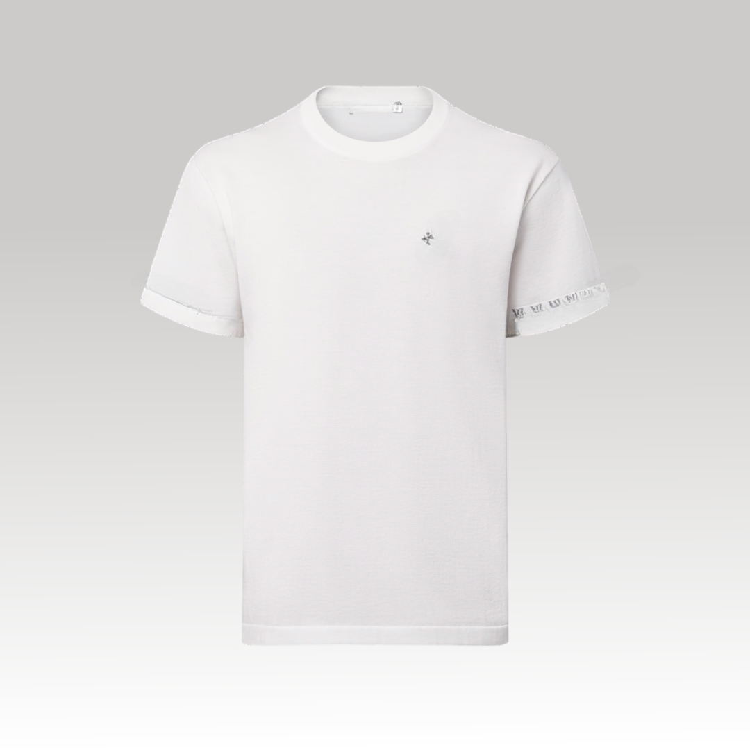 Short-Sleeved Cotton Crewneck White