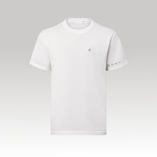 Short-Sleeved Cotton Crewneck White