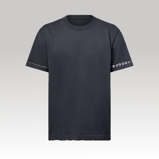Short-Sleeved Cotton Crewneck Black
